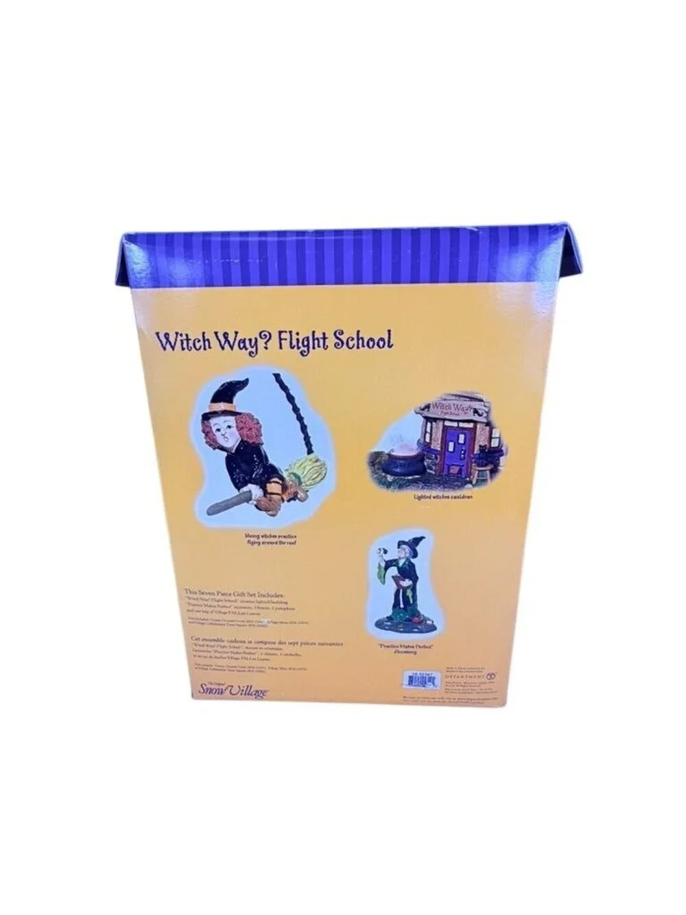Halloween House Dept 56 Snow Village Witch Way? Flight School  Gift Set Witches